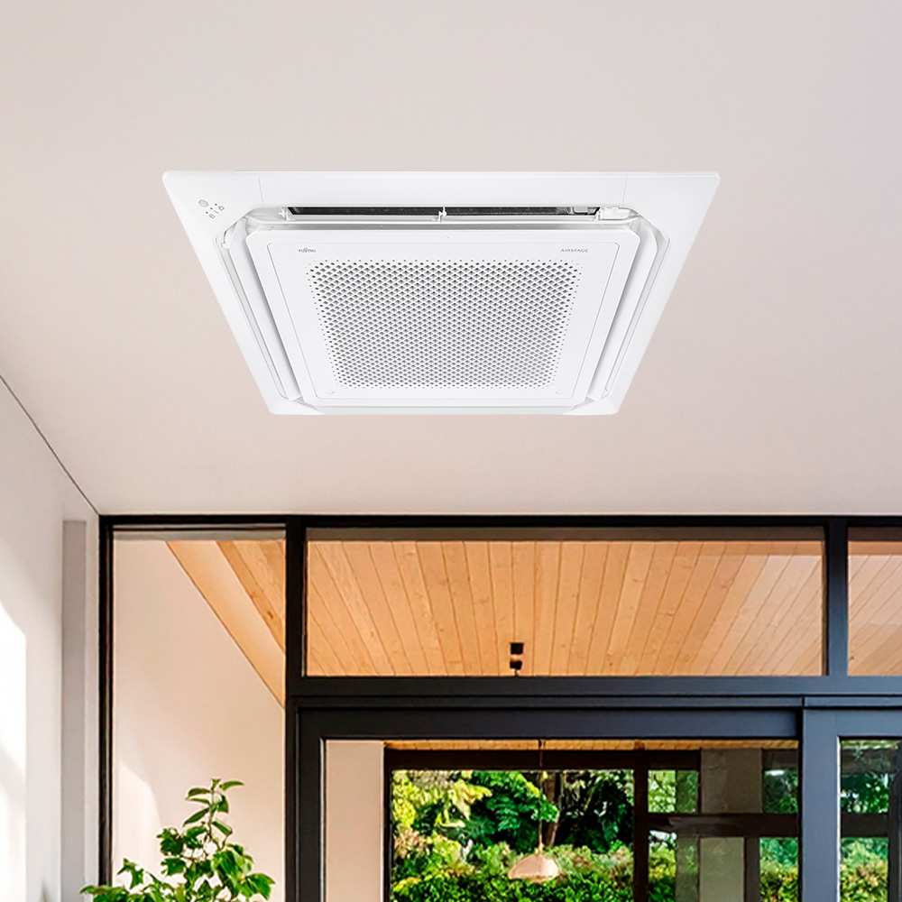 Ar Condicionado Split Cassete 4 Vias - Inverter R-32 - Fujitsu Airstage - 45.000 BTUs - Quente/Frio - 220V Monofásico