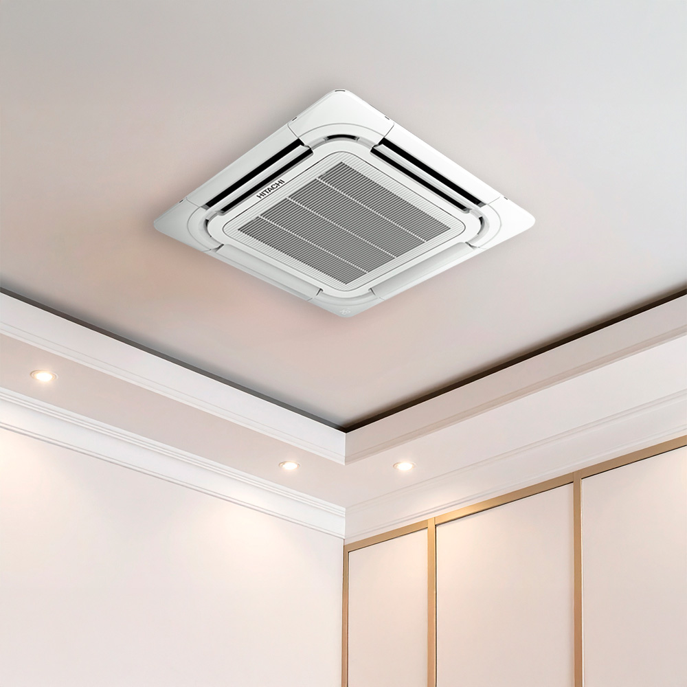 Ar Condicionado Split Cassete 4 Vias - On/Off - Aircore 500 - Hitachi - 48.000 BTUs - Frio - 220V Ar Condicionado Split Cassete 4 Vias - On/Off - Aircore 500 - Hitachi - 48.000 BTUs - Frio - 220V