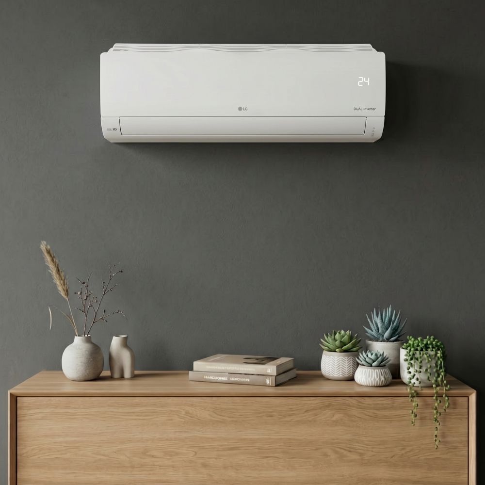 Ar Condicionado Split Hi Wall - Inverter R-32 - LG - Dual Inverter Compact - 12.000 BTUs - Frio - 220V Monofásico