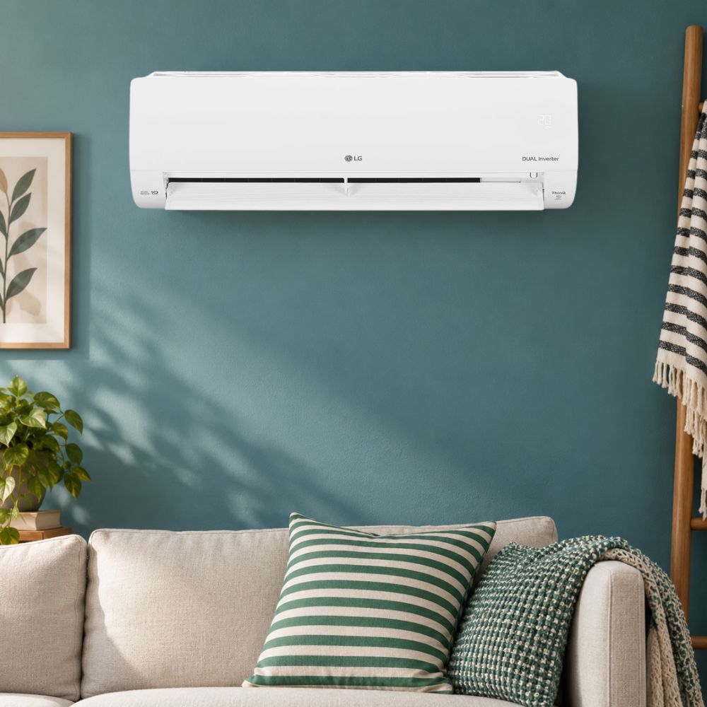 Ar Condicionado Split Hi Wall - Inverter R-32 - LG - Dual Voice + IA - 12.000 BTUs - Frio - 220V Monofásico