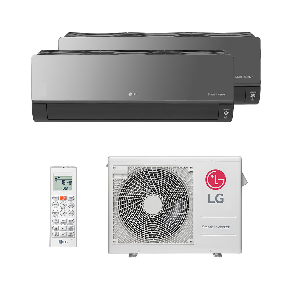 Ar Condicionado Multi Split Inverter LG Hw Artcool 18000 Btus (2x Evap 12000) Quente/frio 220V Monofásico