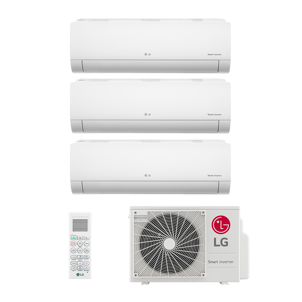 Ar Condicionado Multi Tri Split Inverter LG 21.000 BTUs (3 Evap 9.000) Quente/Frio 220V Monofásico