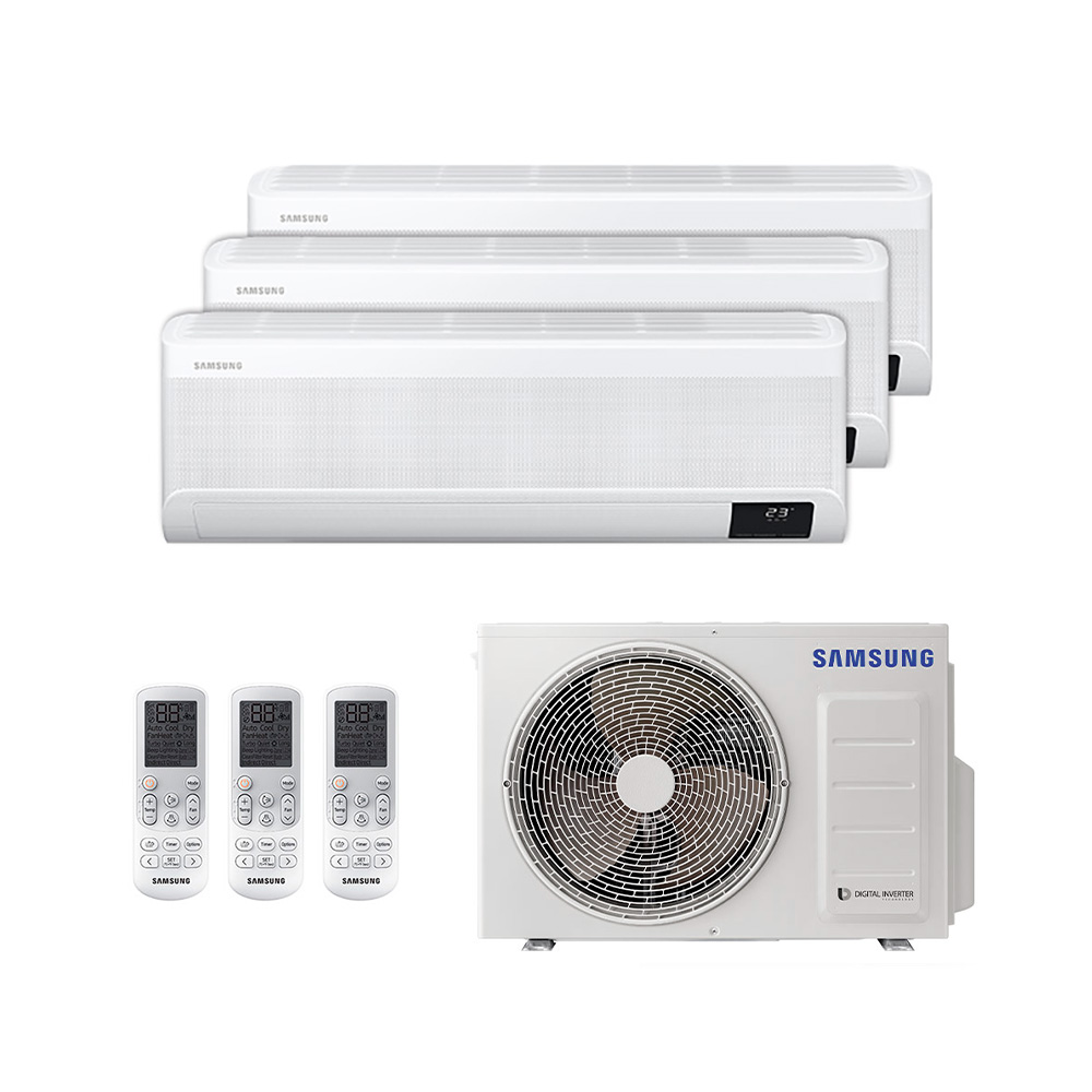 Ar Condicionado Multi Split Inverter Windfree Samsung 24000 Btus (1 Evap 9000 e 2x Evap 12000) Quente/frio 220V Monofásico 