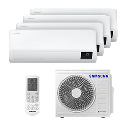 AR CONDICIONADO MULTI QUADRI SPLIT INVERTER SAMSUNG 3X9000+1X12000 BTUS Q/F 220V MONO AJ080TXJ4KH/EA