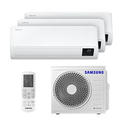 Ar Condicionado Multi Tri Split Inverter Samsung 1x9000+2x12000 Btus Quente/frio 220V Monofasico AJ068TXJ3KH/EA