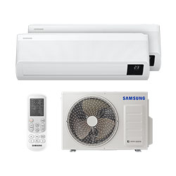 Ar Condicionado Multi Bi Split Inverter Windfree Samsung 1x9000+1x12000 Btus Quente/frio 220V Monofasico AJ050TXJ2KH/EA