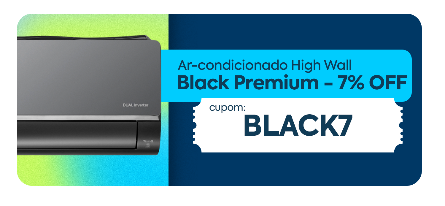 cupom de desconto em ar-condicionado high wall inverter black premium
