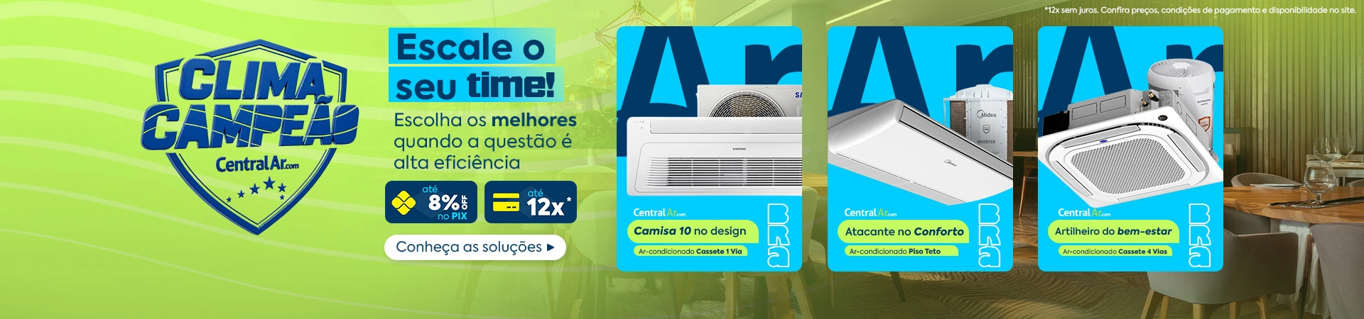 Ar-condicionado cassete em promoção