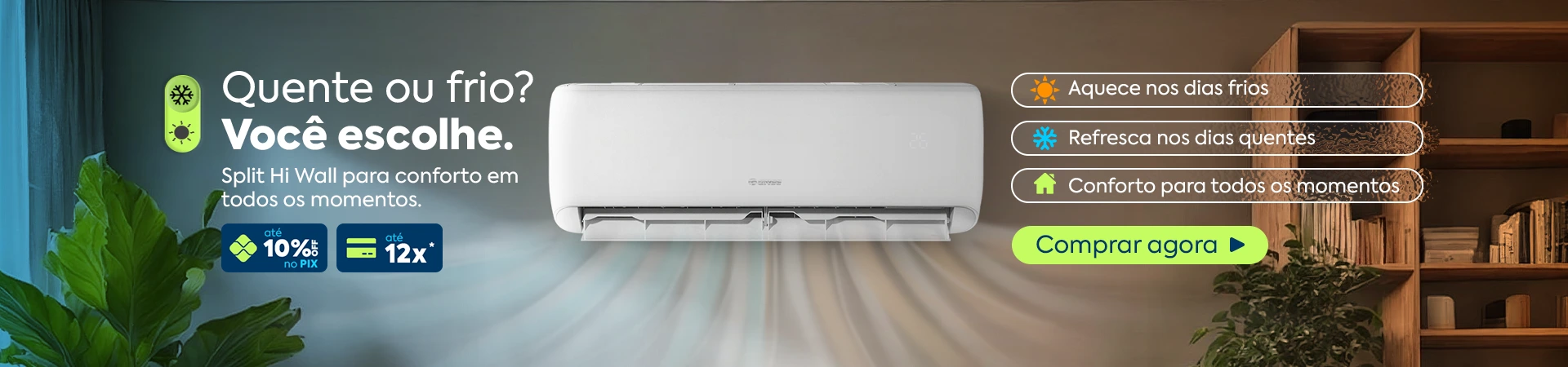 Ofertas de ar-condicionado quente e frio