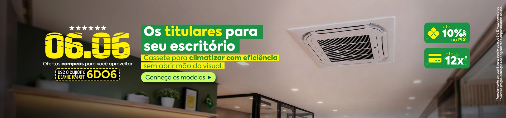 Ar-condicionado cassete em promoção