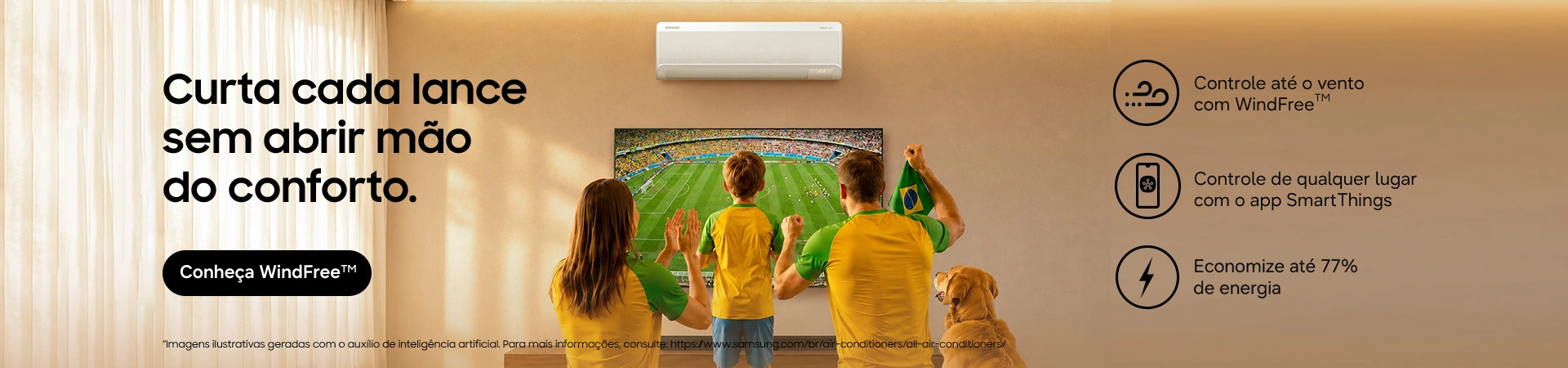 Conforto com Windfree Samsung